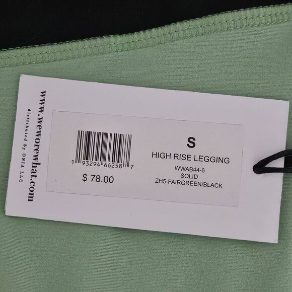 2/$50 WeWoreWhat High Rise Legging in Solid Fairgreen/Black Size S - Picture 5 of 6